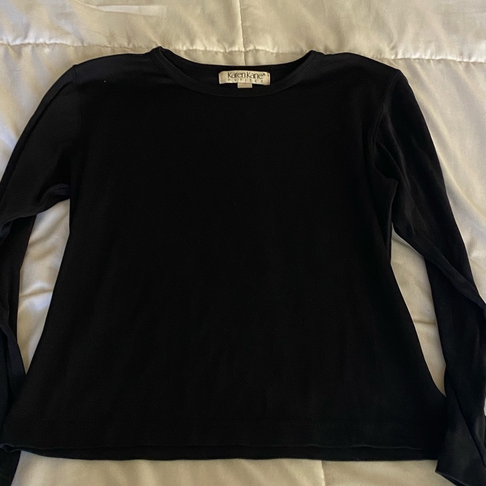 Plain black long sleeve shirt